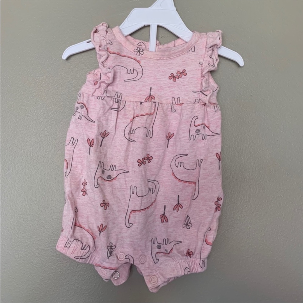 Carter’s Bodysuit Dinosaur Print Sleeves